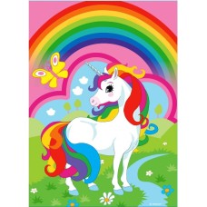 16570 Vafa unicorn cu curcubeu multicolor 30x20cm